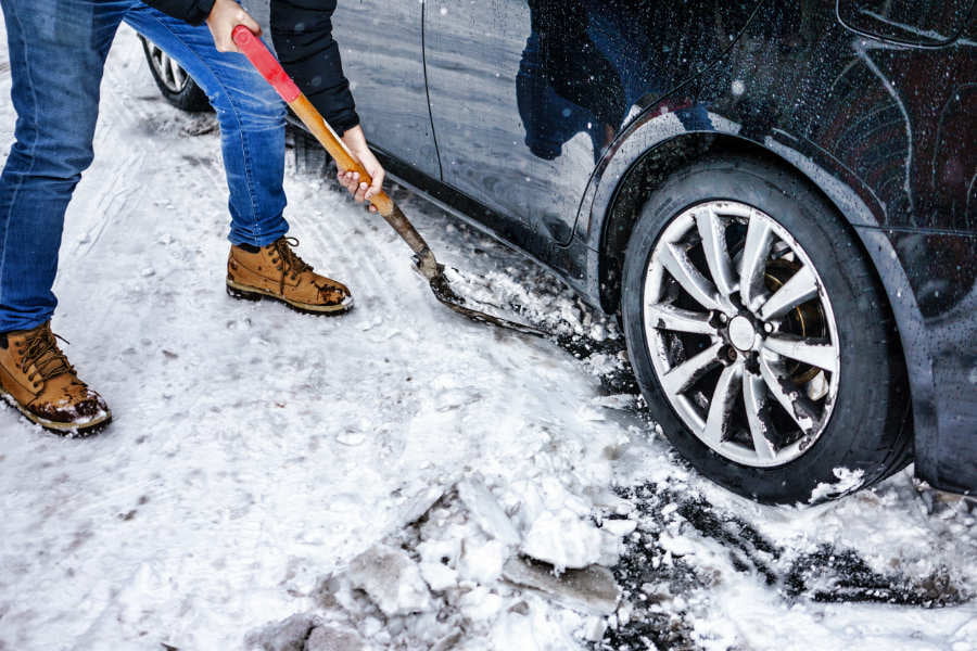 frozen driveway